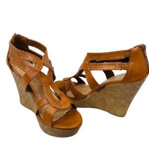 Top Moda Gladiator Crisscross Strappy Open Toe Platform Wedge Sandals Shoes